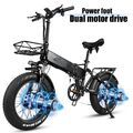 1500W Dual Motor ebike 20 Zoll Moped E Mountainbike 48V 18AH Elektrofahrrad