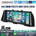 6+128GB Android 13 Autoradio CarPlay 8-Core DAB+ Navi KAM für BMW 5er F10 11 NBT