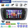 4+64G Android 13 Autoradio Carplay BT GPS Navi DSP Kam Für Seat Ibiza 6J 2009-13