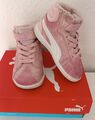 Puma Vikky Sneaker Winterschuhe Mid Top 21 rosa-weiß Klettverschluss Gefüttert