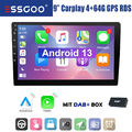 9 ZOLL 2 DIN 4+64G Carplay Autoradio Android 13 GPS Bluetooth RDS WIFI USB DAB+