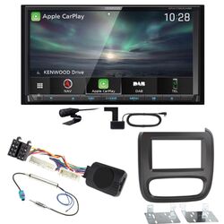 Kenwood DNX-7190DABS CarPlay Android Auto DAB+ USB Einbauset für Nissan NV300