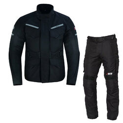 Neu Herren Motorradkombi Biker Motorrad Textil Kombi wasserdichte Jacke und Hose