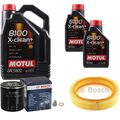 BOSCH Inspektionspaket 7L Motul 8100 X-clean+ 5W-30 für Mercedes Coupe 230 CE