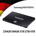 Samsung 4TB 2,5" 870 EVO SATA III SSD 250GB 500GB 1TB 2TB Solid State Drive Lot