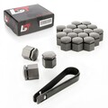 20x Radschraubenkappen Abdeckkappen Radmuttern Set 17 mm grau für SEAT