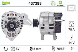 Lichtmaschine Generator Lima VALEO RE-GEN AT 437398 +71.40€ Pfand für SKODA SEAT