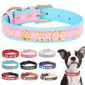 Hundehalsband Katzenhalsband Leder Personalisiertes mit Namen Strassbuchstaben