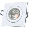 Weiss / LED Feuchtraum Einbaustrahler Aqua44-Q / 230V / 5W / IP44 mit Schutzglas