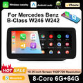 für MERCEDES-BENZ B-W246 NTG4.5 Autoradio 10,25" Android 14 GPS 4G LTE 8Core DSP