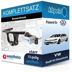 Für VW Golf VI Fliessheck 08- WESTFALIA Anhängerkupplung starr + 13polig AHK10% Sparen bis 20.11. Code: PKW24