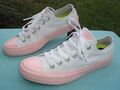 Original CONVERSE, Chucks Sneaker LO, Gr. 39,5, Weiß/ Rosa !!!