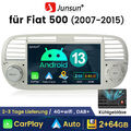 7" Android 13 Für Fiat 500 2007-2015 Autoradio GPS Navi BT WIFI FM RDS 2+64G SWC