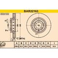 2x Bremsscheibe BARUM BAR22163 passend für SEAT SKODA VAG