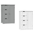 Badezimmerschrank Badschrank Beistellschrank Kommode 4 Schubladen 56x82x30 cm