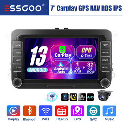 7" Carplay Autoradio Android 13 32G GPS RDS +Kamera Für VW GOLF 5 6 Passat Polo