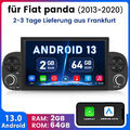 7"Android 13 2+64GB Carplay Autoradio GPS SAT Navi DAB+ For Fiat Panda 2013-2020