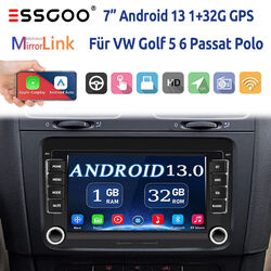 Für VW GOLF 5 6 Passat Polo Touran Carplay Autoradio Android 13 GPS Navi BT WIFI