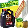 MANN INSPEKTIONSPAKET+MOTUL 5W-40 ÖL passend für 1.4 FIAT PUNTO 199 ALFA MITO