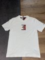 Tommy Hilfiger T-Shirt L Icon Square Weiß Herren Gebraucht 100% Baumwolle