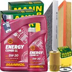 MANN INSPEKTIONSPAKET+6L MANNOL NRG 5W-30 ÖL passend für MERCEDES W169 W245 CDI
