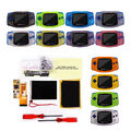 GBA V2 IPS Backlight LCD FULL VIEWING Mod& Pre-Cut shell w/Clear Blue Button