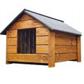 Hundehütte Wetterfest Hundehaus Hundehöhle Winterfest Isoliert Holz 84 x 68 cm