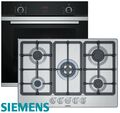 Siemens Gas Herdset Einbau Autark Umluft Backofen + Gas Kochfeld Edelstahl 75 cm