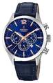 Festina Herren-Chronograph | Blaues Zifferblatt | Blaues Lederband F20542/4 Uhr