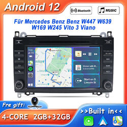 Android 12 GPS Autoradio Für Mercedes Benz Benz W447 W639 W169 W245 Vito 3 Viano