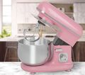 Retro CLATRONIC Küchenmaschine KM 3711 Rosa, 1100 W, 5 l, 2x Gebraucht