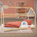 Kinderbett Kinderhaus Bettenhaus Tipi Bett Hausbett Holzhaus 90x200 cm Natur