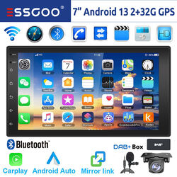 2 DIN 32G Android 13 Autoradio DAB+ Carplay GPS NAVI RDS Bluetooth EQ Mik Kamera