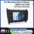 Android 13 Für Mercedes Benz C-Klasse W203 CLK Autoradio GPS NAVI SWC WIFI DAB+