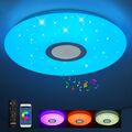 Led Deckenlampe 54W Ø50CM mit Fernbedienung APP und Bluetooth Lautsprecher RGB