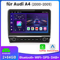 2+64G Android 13 Autoradio Carplay Für Audi A4 S4 RS4 8E B6 B7 GPS NAVI DAB+ SWC