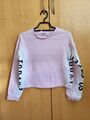 Esprit ☆ Sweatshirt Gr. 152 ☆ Mädchen ☆ rosa weiß  ☆ Pullover ☆ Sport ☆ Oversize