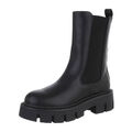 Chelsea Boots Damenschuhe 9650 Ital-design In Schwarz