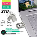 Metal Mini USB 3.0 512G 1TB 2TB 2 in1 Type C USB Stick Speichermedien USB Memory