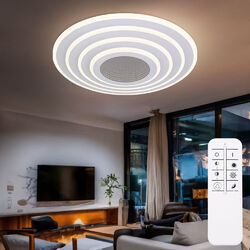 Deckenlampe Deckenleuchte Wohnzimmerlampe Fernbedienung App rund Smart Home LED