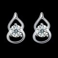 Ohrringe Ohrstecker Ohrschmuck mit Zirkonia Stecker 925 Sterling Silber Neu Herz