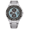 CITIZEN Eco-Drive Solar Funk-Herrenuhr Titan Hellblau AT8238-84M