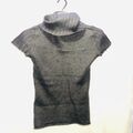 Vice Versa Rollkragenpullover Grau Damen Größe M Wolle Damenpullover Kurzarm