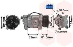 VAN WEZEL 5800K167 Klimakompressor für VW Lupo (6X1, 6E1) POLO (6N2)