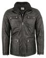 Bugatti - Herren Echtleder Lederjacke Fieldjacket Lammnappa schwarz