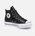 Converse  Leather Chuck Taylor All Star Platform Unisex-  (Nero/Bianco)