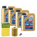 Motoröl 5W30 LIQUI MOLY Longlife Iii 4L+MANN Ölfilter+Ölablassschraube