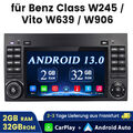 Android 13 BT Autoradio GPS Mercedes A/B Klasse W169 W245 Sprinter Viano Crafter