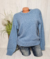 Damen Pullover mit festlichem Glitzereffekt Gr. S Flauschig Blau NEU