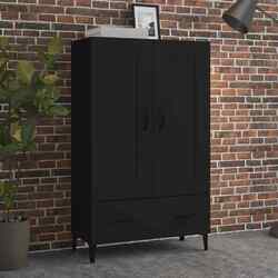 Highboard Schwarz 70x31x115 cm Holzwerkstoff